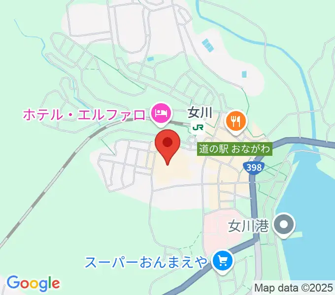 女川町生涯学習センターホールの地図