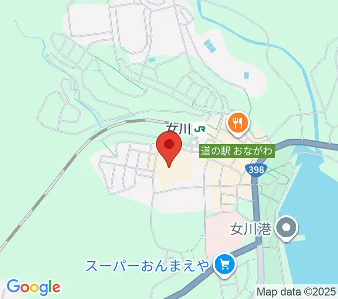 女川町生涯学習センターホールの地図