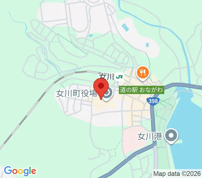 女川町生涯学習センターホールの地図
