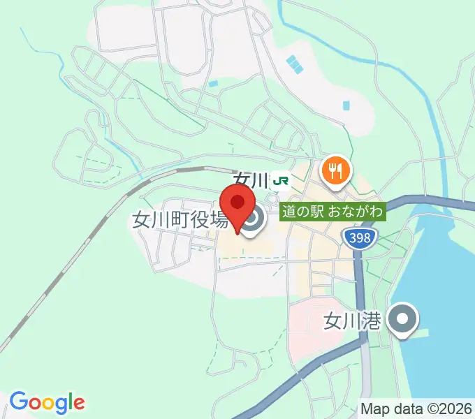 女川町生涯学習センターホールの地図