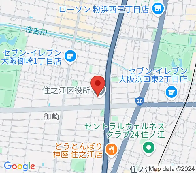 すみのえ舞昆ホールの地図