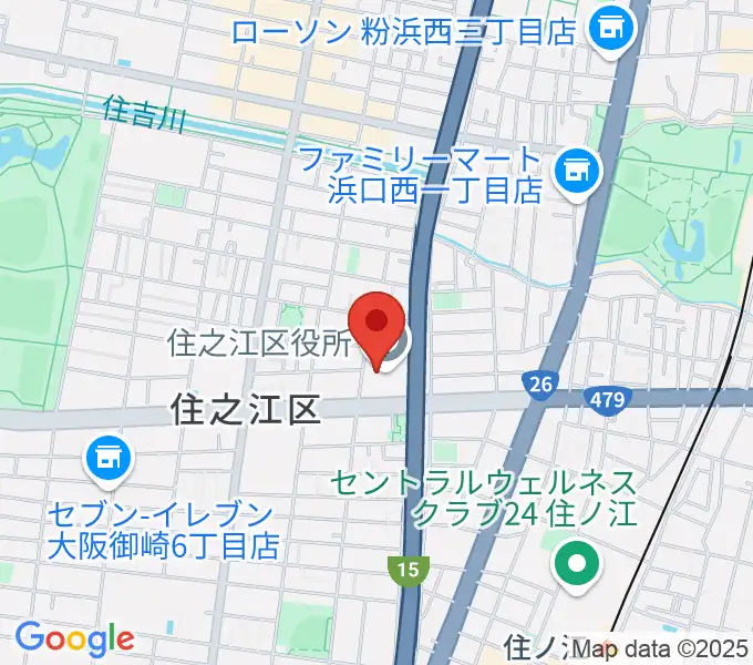 すみのえ舞昆ホールの地図