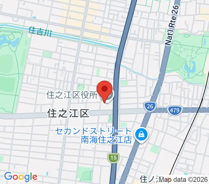 すみのえ舞昆ホールの地図