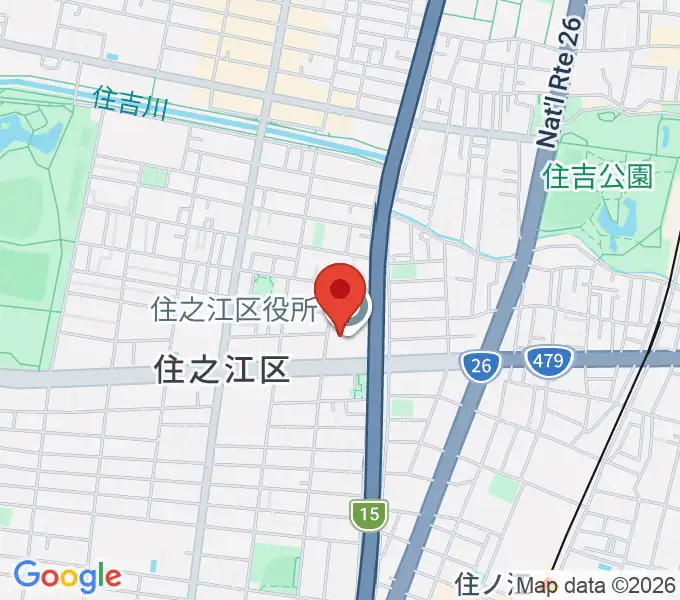 すみのえ舞昆ホールの地図