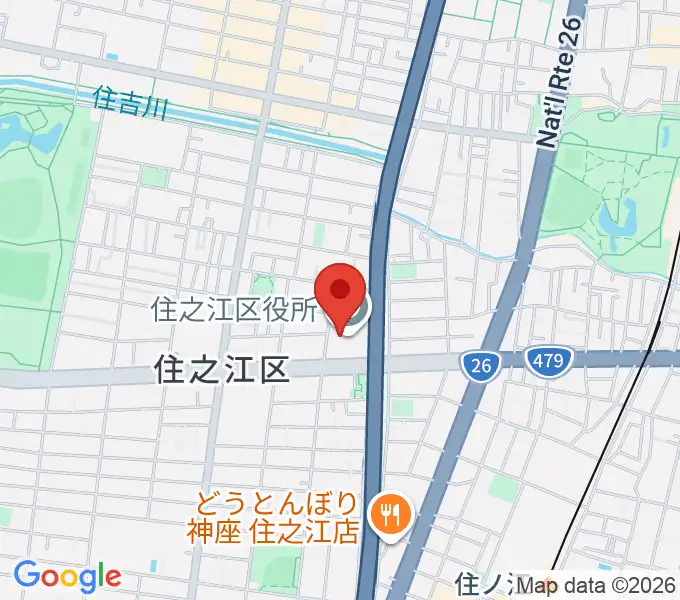 すみのえ舞昆ホールの地図
