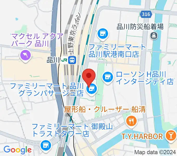 品川グランドホールの地図