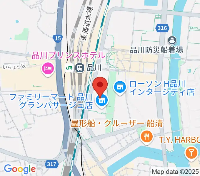 品川グランドホールの地図