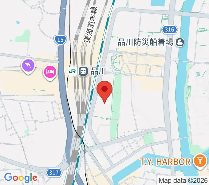 品川グランドホールの地図