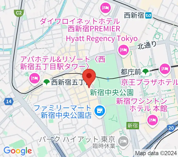 ベルサール西新宿の地図