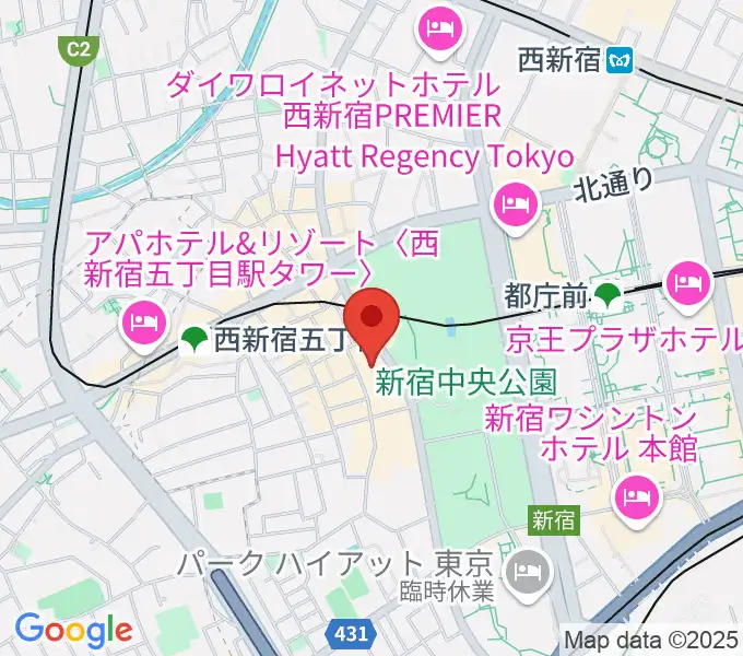 ベルサール西新宿の地図