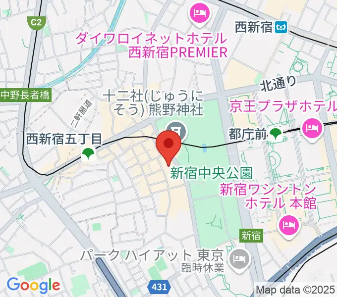 ベルサール西新宿の地図