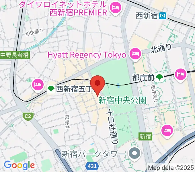 ベルサール西新宿の地図