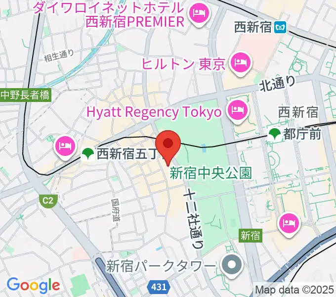ベルサール西新宿の地図