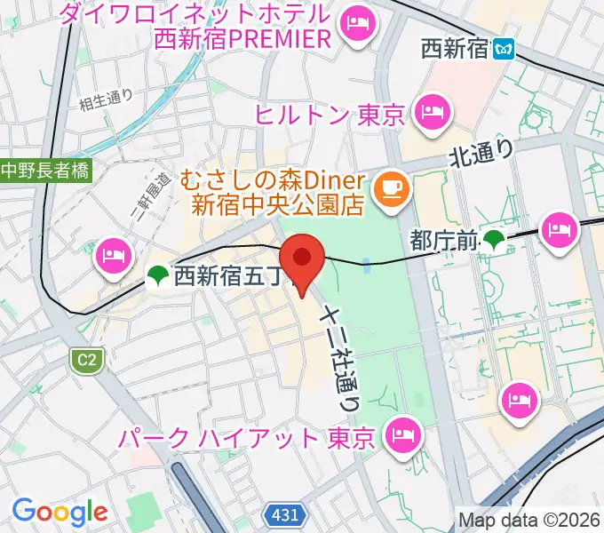 ベルサール西新宿の地図