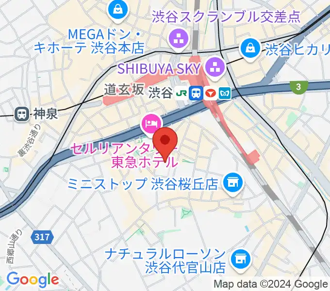 コスモプラネタリウム渋谷の地図