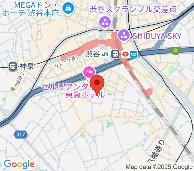 コスモプラネタリウム渋谷の地図