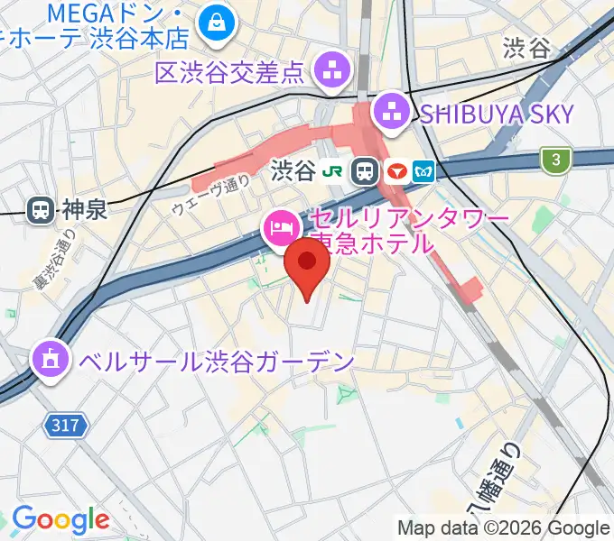 コスモプラネタリウム渋谷の地図