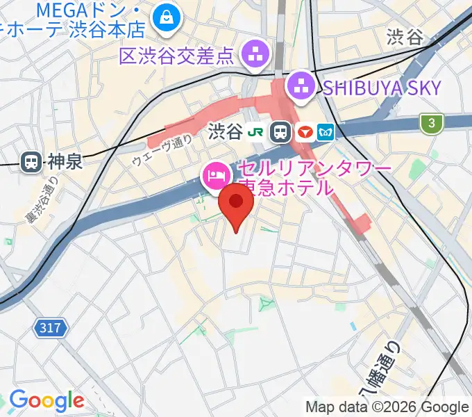 コスモプラネタリウム渋谷の地図
