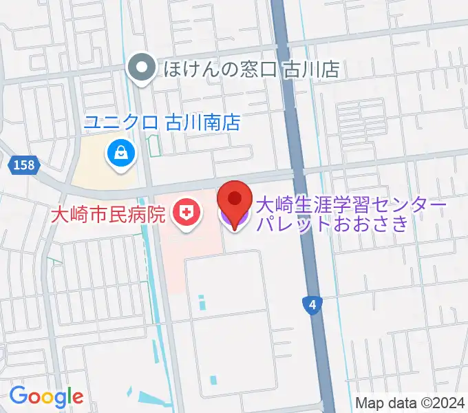 パレットおおさきの地図