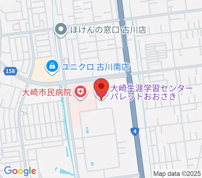 パレットおおさきの地図