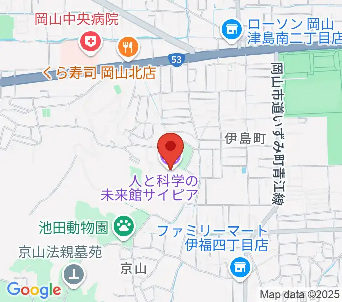 人と科学の未来館サイピアの地図