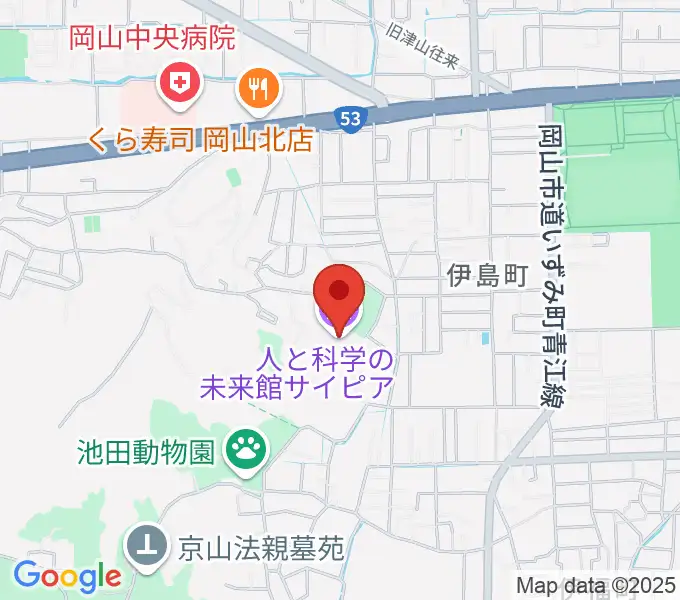 人と科学の未来館サイピアの地図