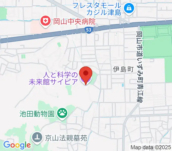 人と科学の未来館サイピアの地図