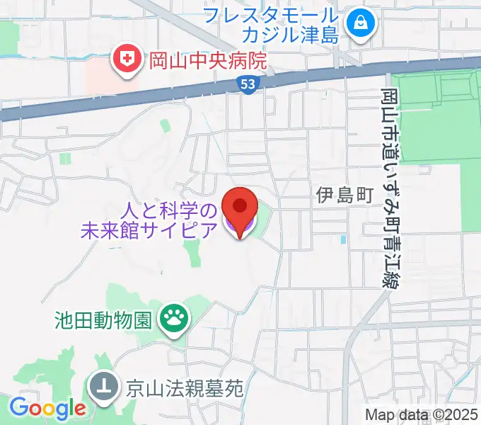 人と科学の未来館サイピアの地図