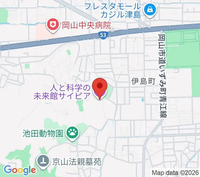 人と科学の未来館サイピアの地図