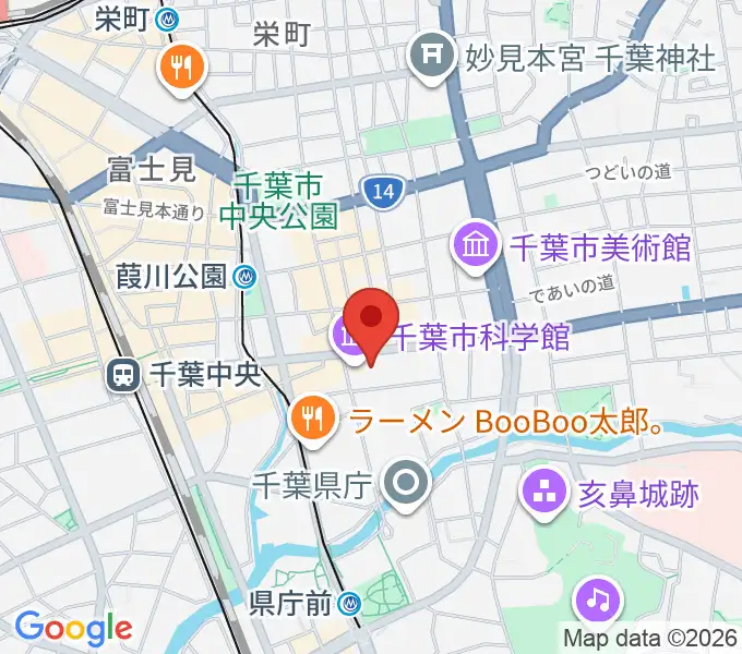 千葉市科学館の地図