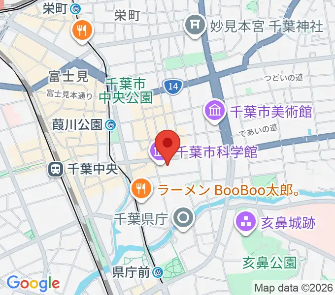 千葉市科学館の地図