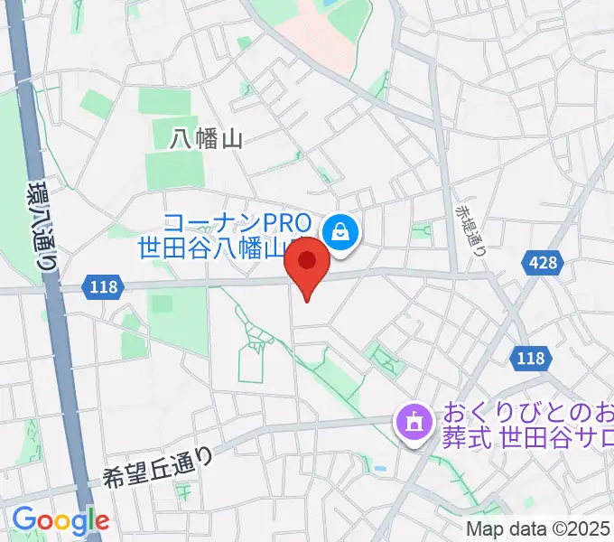 アップス 希望丘青少年交流センターの地図