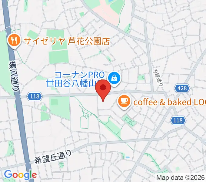 アップス 希望丘青少年交流センターの地図