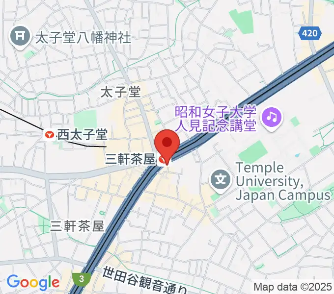 スタジオクレッセの地図