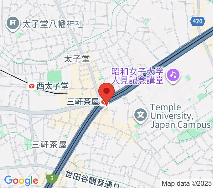 スタジオクレッセの地図