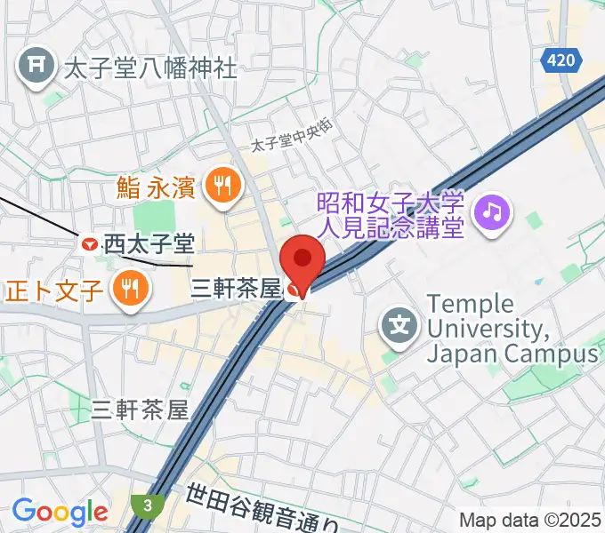 スタジオクレッセの地図