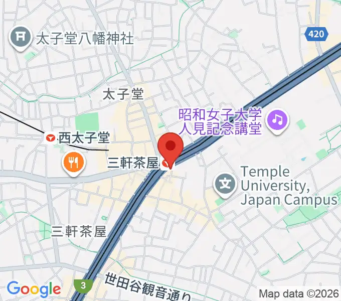 スタジオクレッセの地図