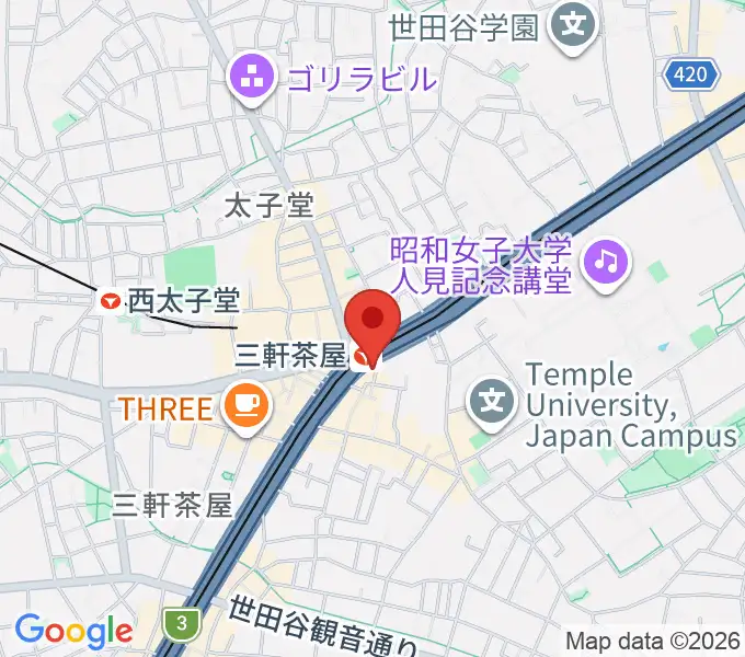 スタジオクレッセの地図