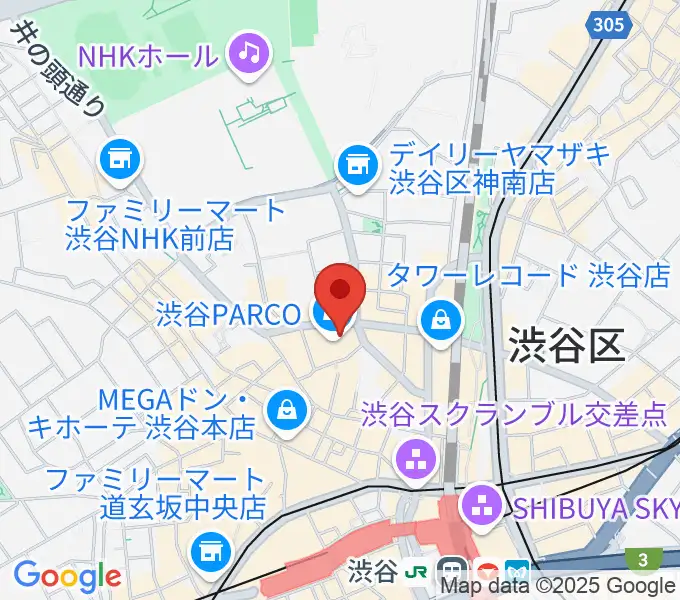 渋谷SUPER DOMMUNEの地図