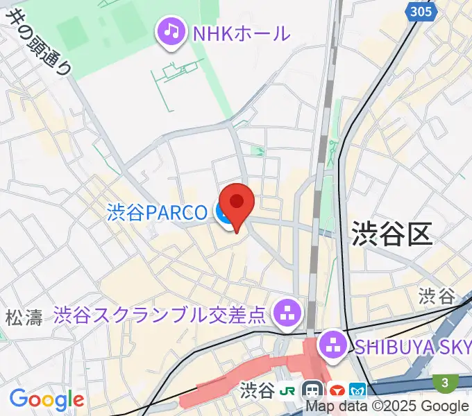 ユニオンレコード渋谷の地図