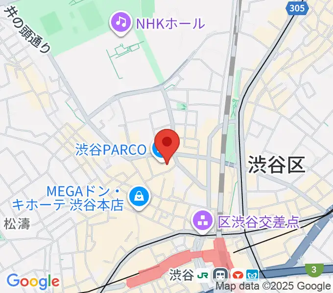 ユニオンレコード渋谷の地図