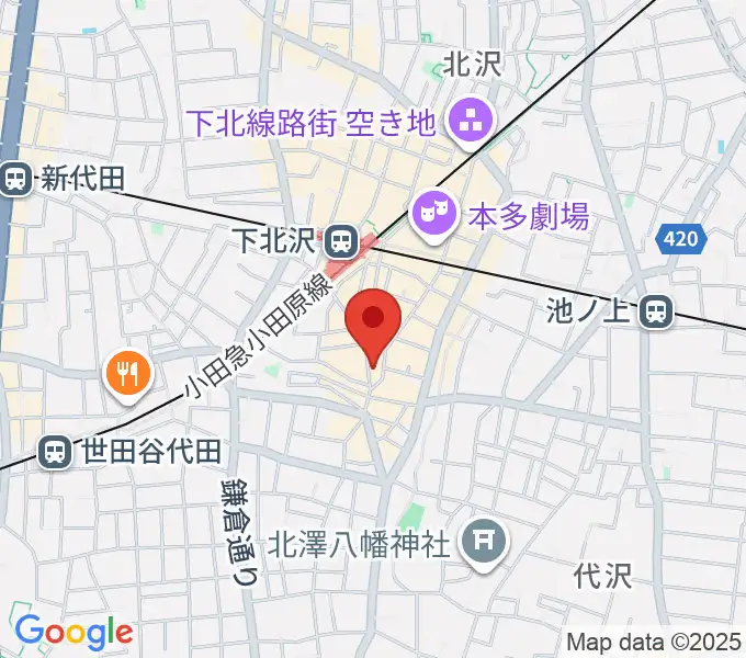 下北沢リブハウスの地図