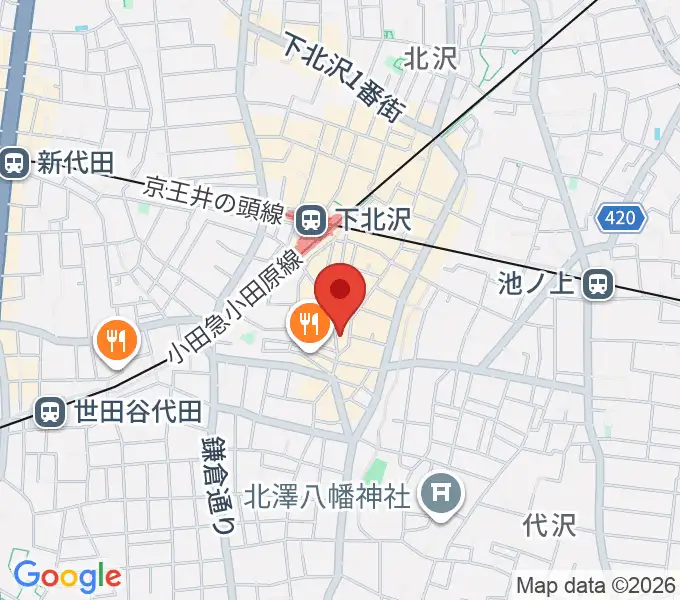 下北沢リブハウスの地図