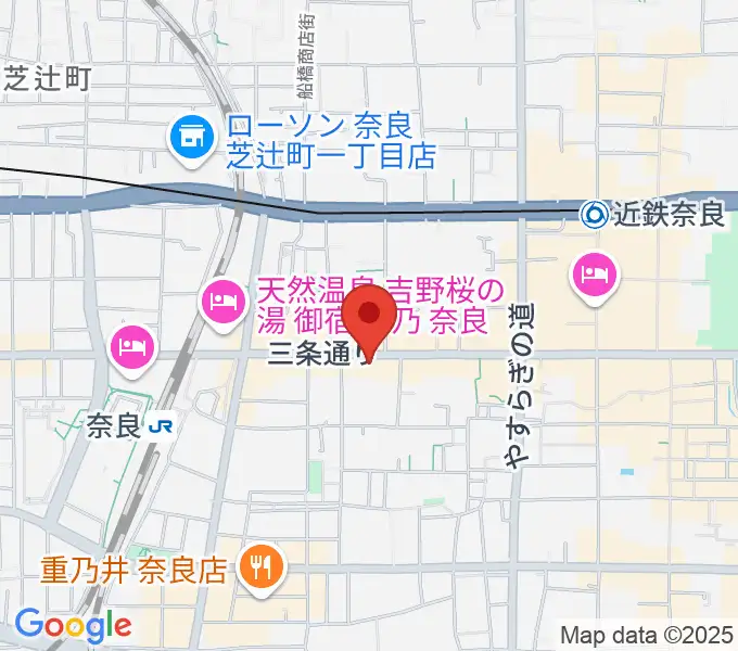 奈良EVANS CASTLE HALLの地図