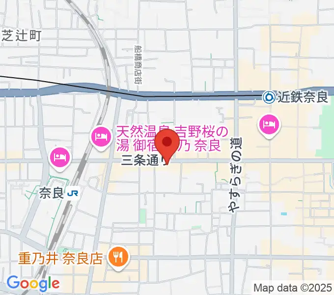 奈良EVANS CASTLE HALLの地図