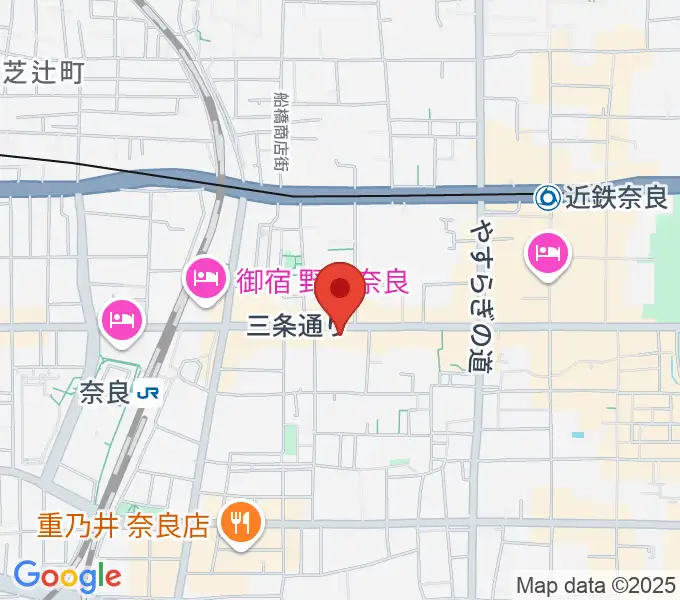 奈良EVANS CASTLE HALLの地図