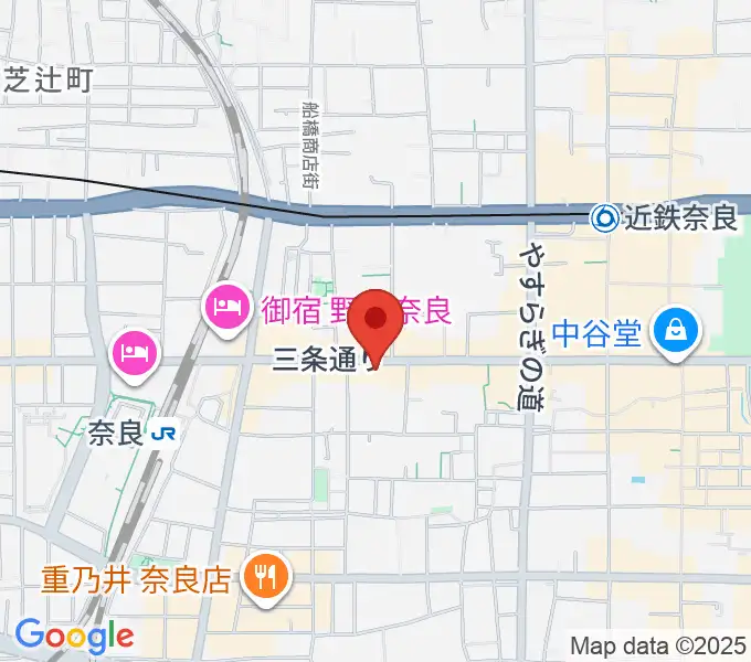 奈良EVANS CASTLE HALLの地図