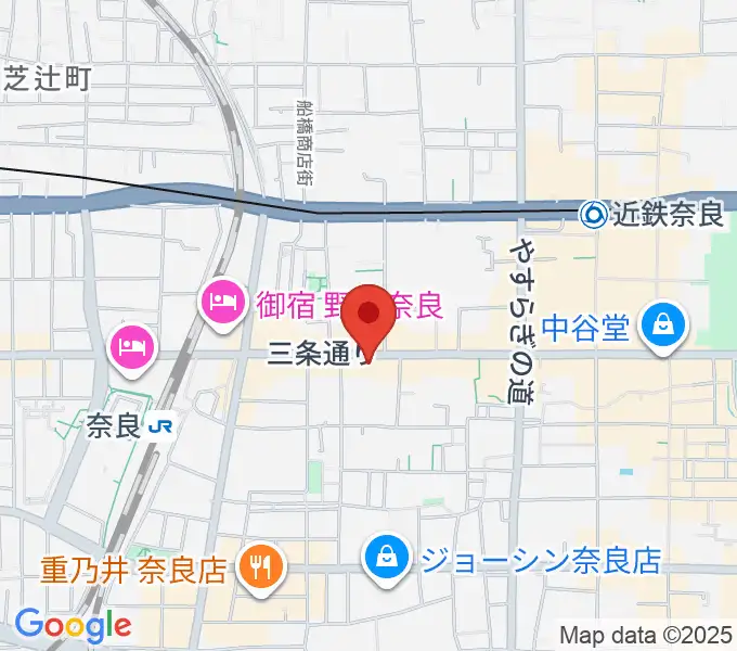 奈良EVANS CASTLE HALLの地図