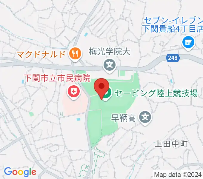 セービング陸上競技場の地図