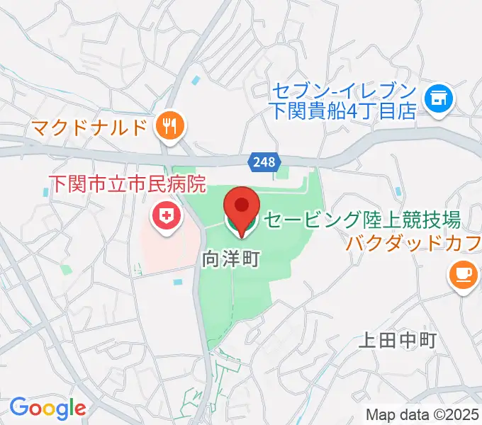 セービング陸上競技場の地図